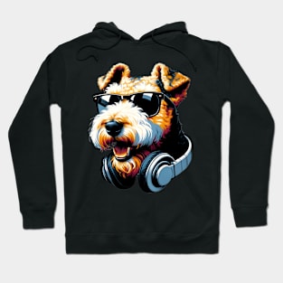 Lakeland Terrier Smiling DJ with Musical Vibes Hoodie